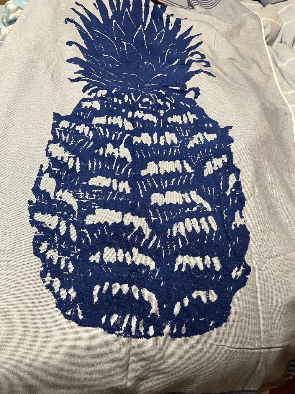 Extra Long Reversible Beach Towel Pineapple 72